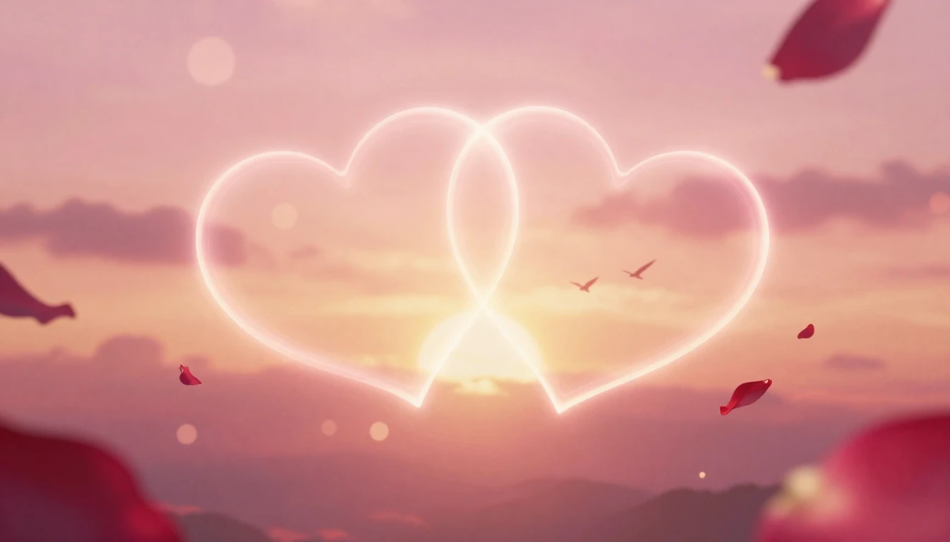 A soft and dreamy composition representing eternal love. Two...