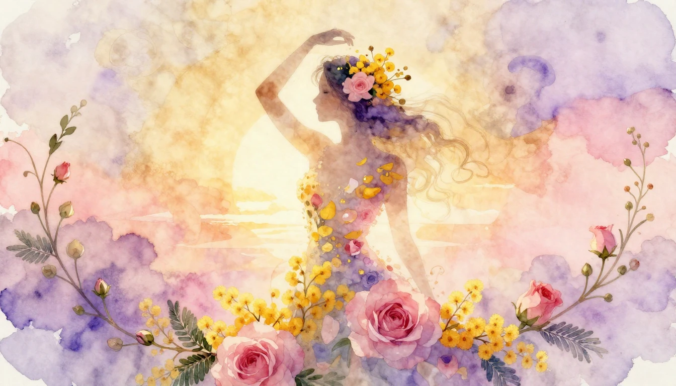 A beautiful, soft watercolor painting celebrating Internatio...