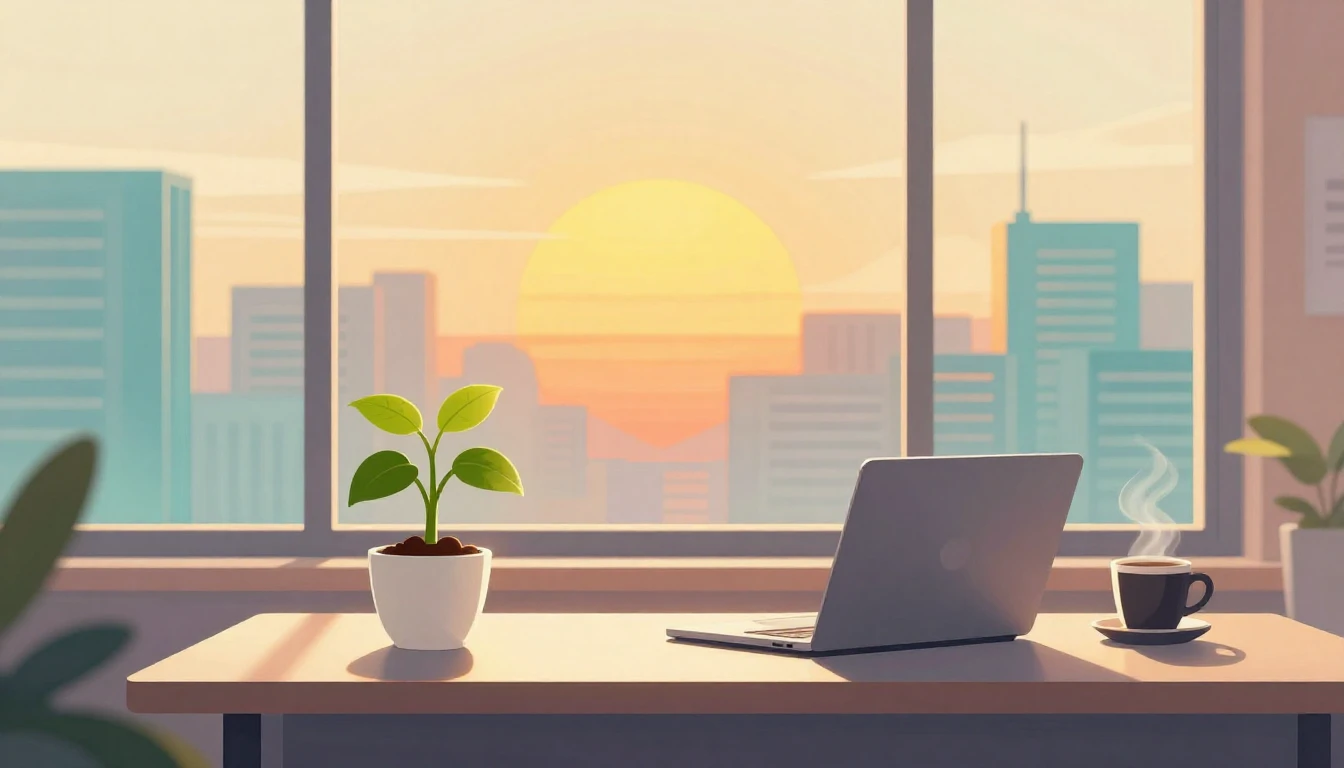 A vibrant and inspiring scene representing professional grow...