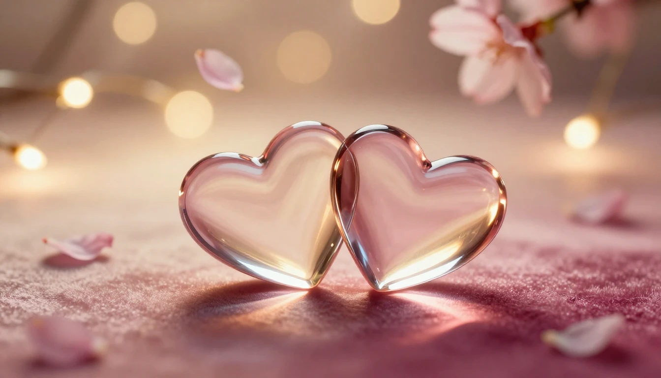 An ethereal and romantic scene featuring two delicate glass ...