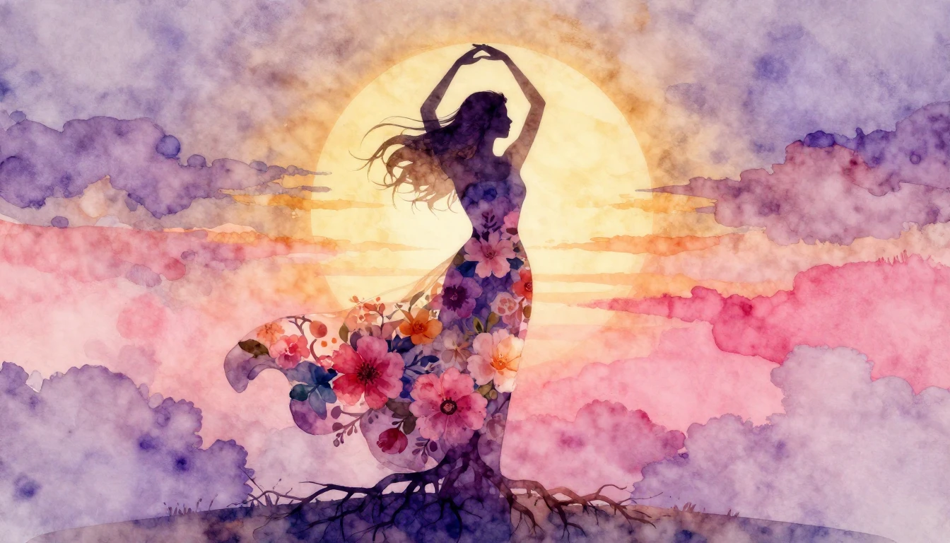 A conceptual watercolor illustration symbolizing the strengt...