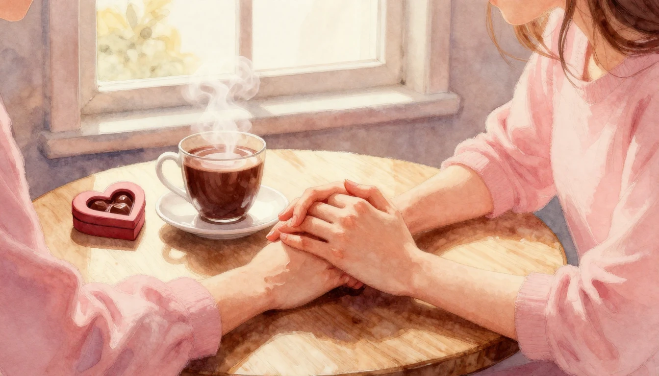 A romantic and dreamy watercolor painting depicting a cozy i...