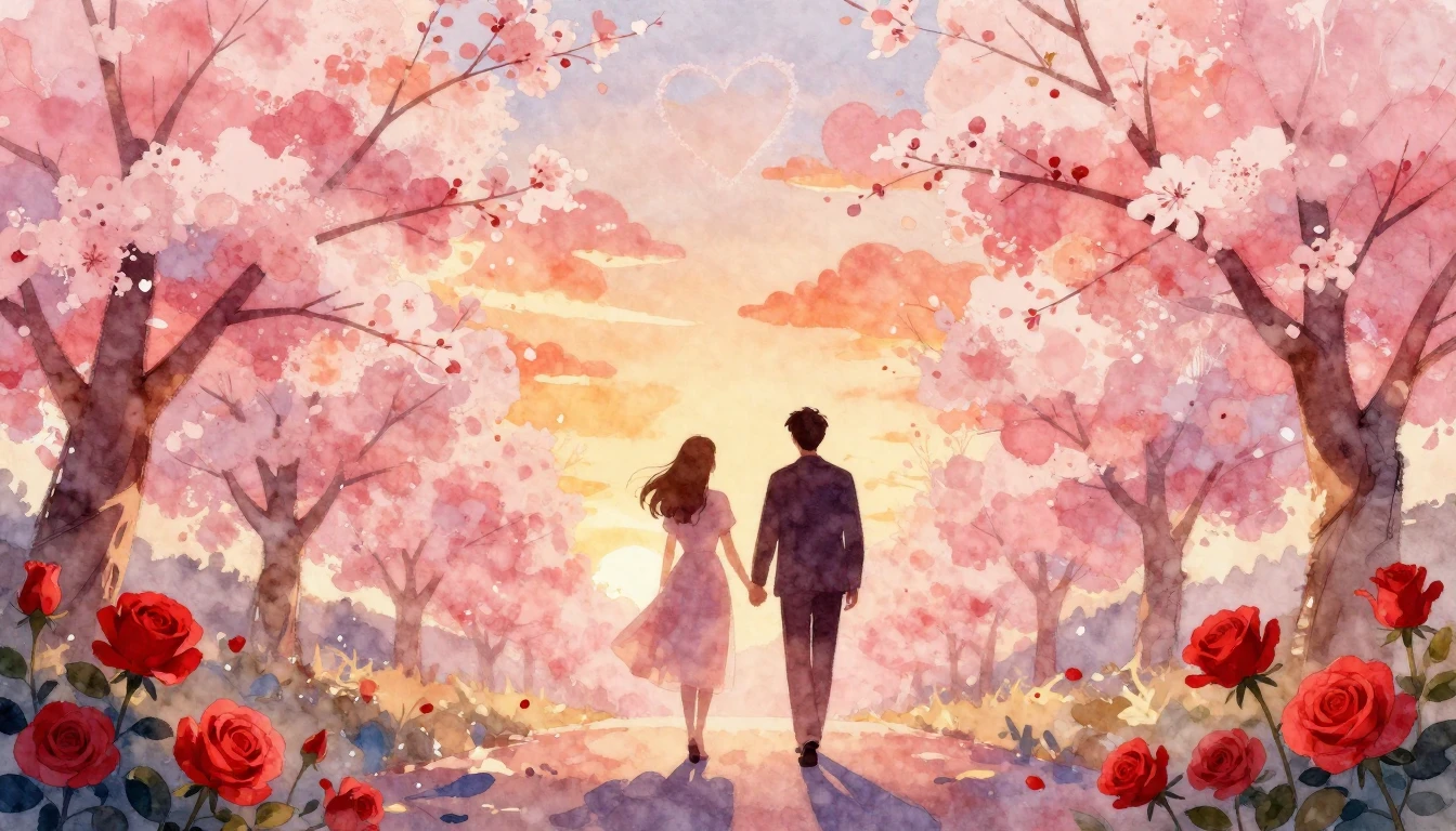 A soft and dreamy watercolor illustration depicting the esse...