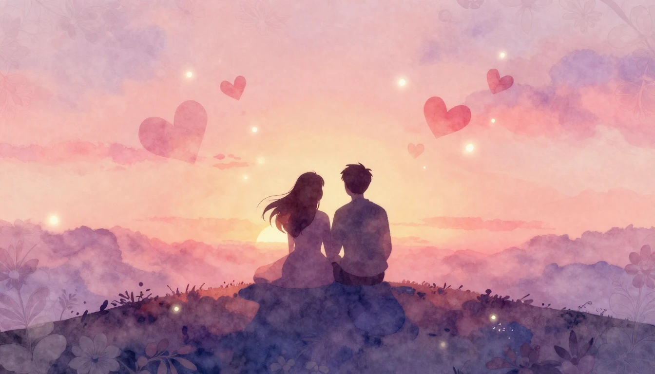 A soft and ethereal watercolor painting symbolizing eternal ...