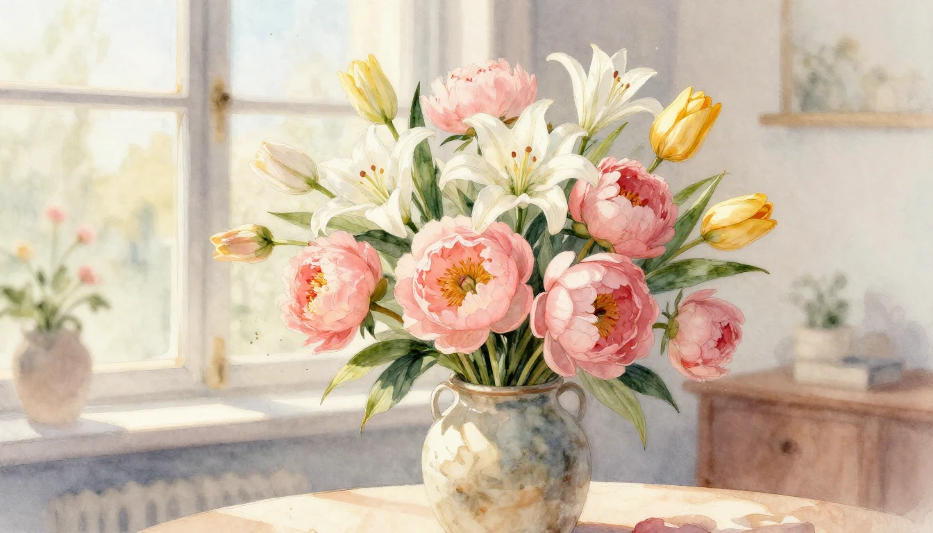 A heartwarming watercolor illustration depicting the essence...