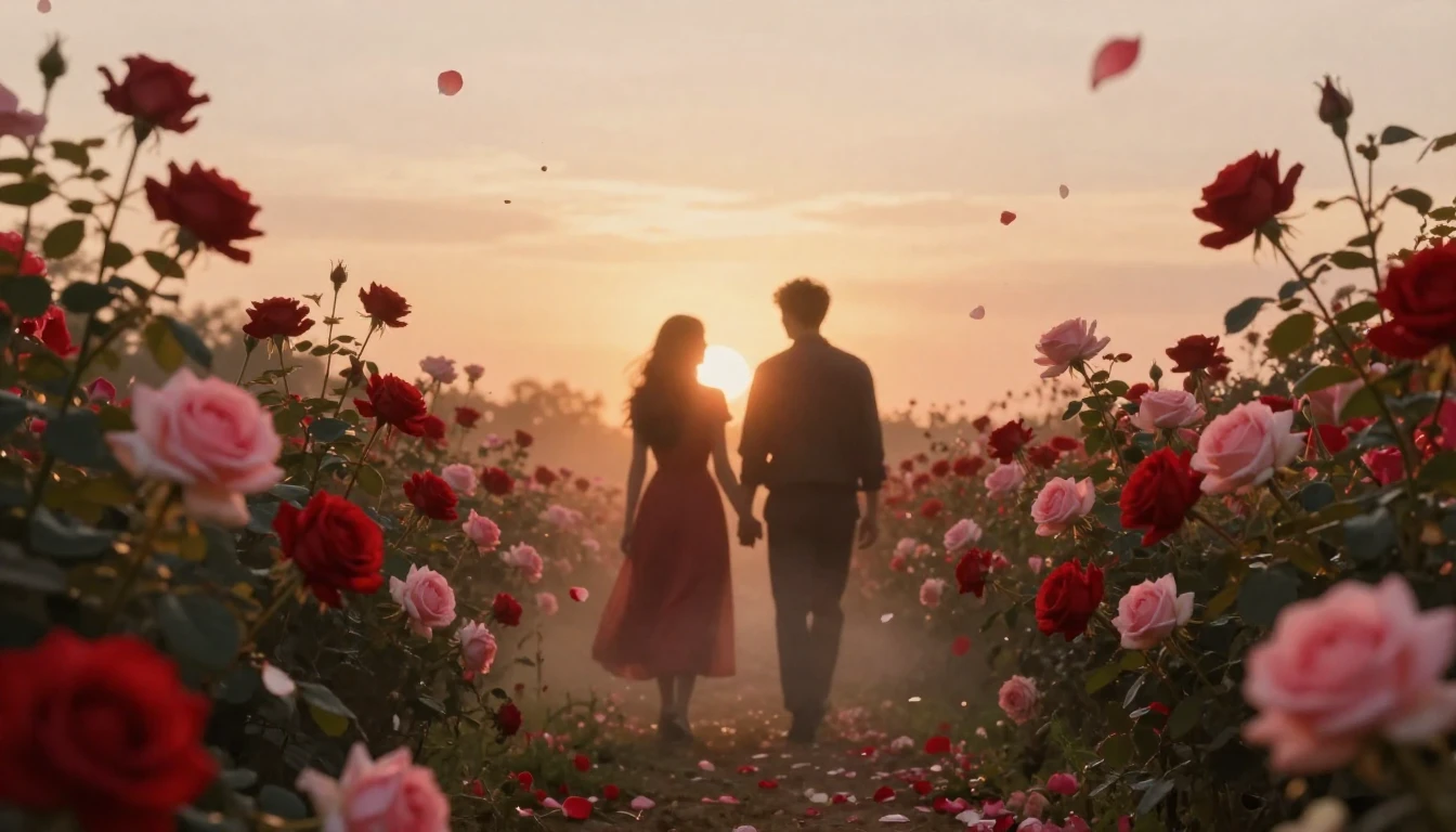 An ethereal and romantic scene capturing the essence of love...