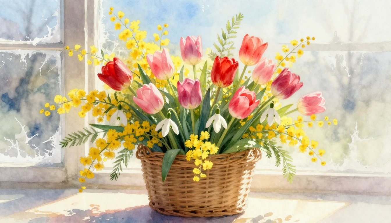 A beautiful, soft watercolor painting symbolizing Internatio...