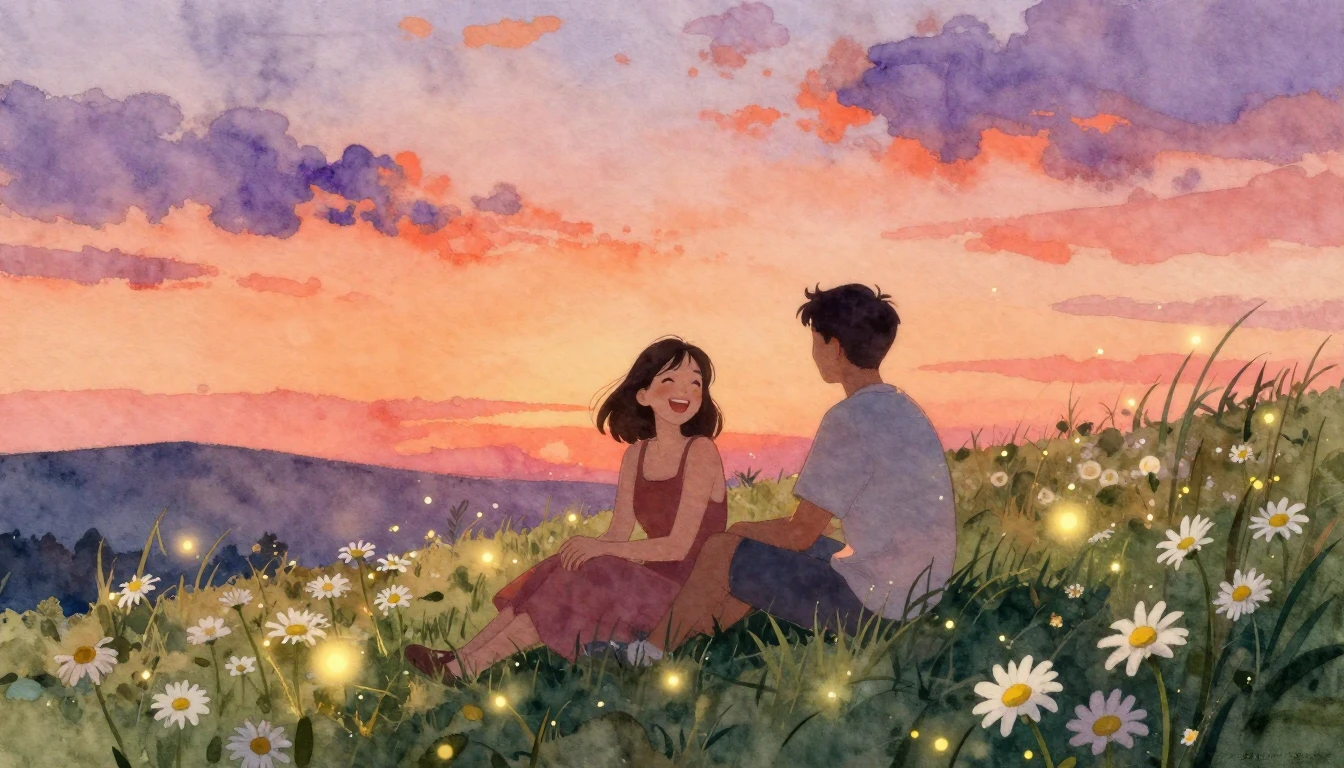 A beautiful and heartwarming watercolor painting depicting t...