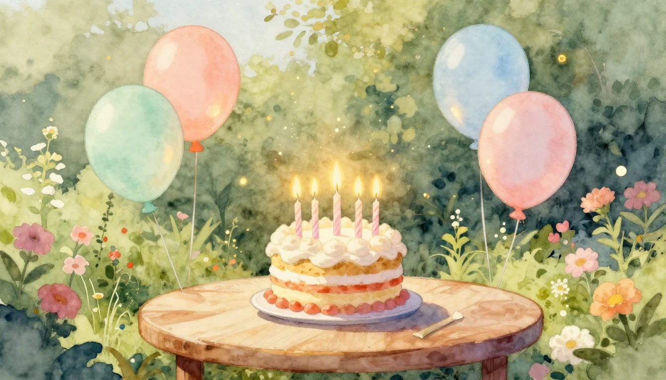 A whimsical and heartwarming watercolor painting symbolizing...