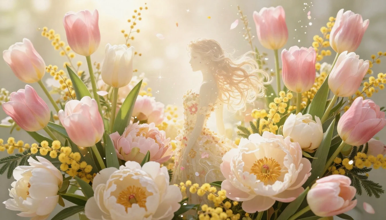 A romantic and airy composition representing the arrival of ...