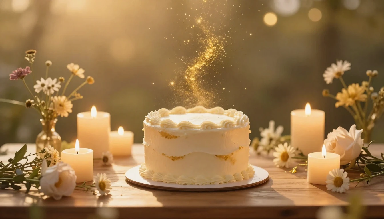 A sophisticated and cozy celebratory scene featuring a warm ...