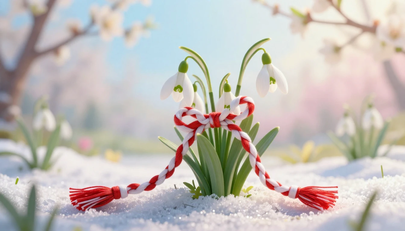 A delicate and artistic composition featuring a traditional ...