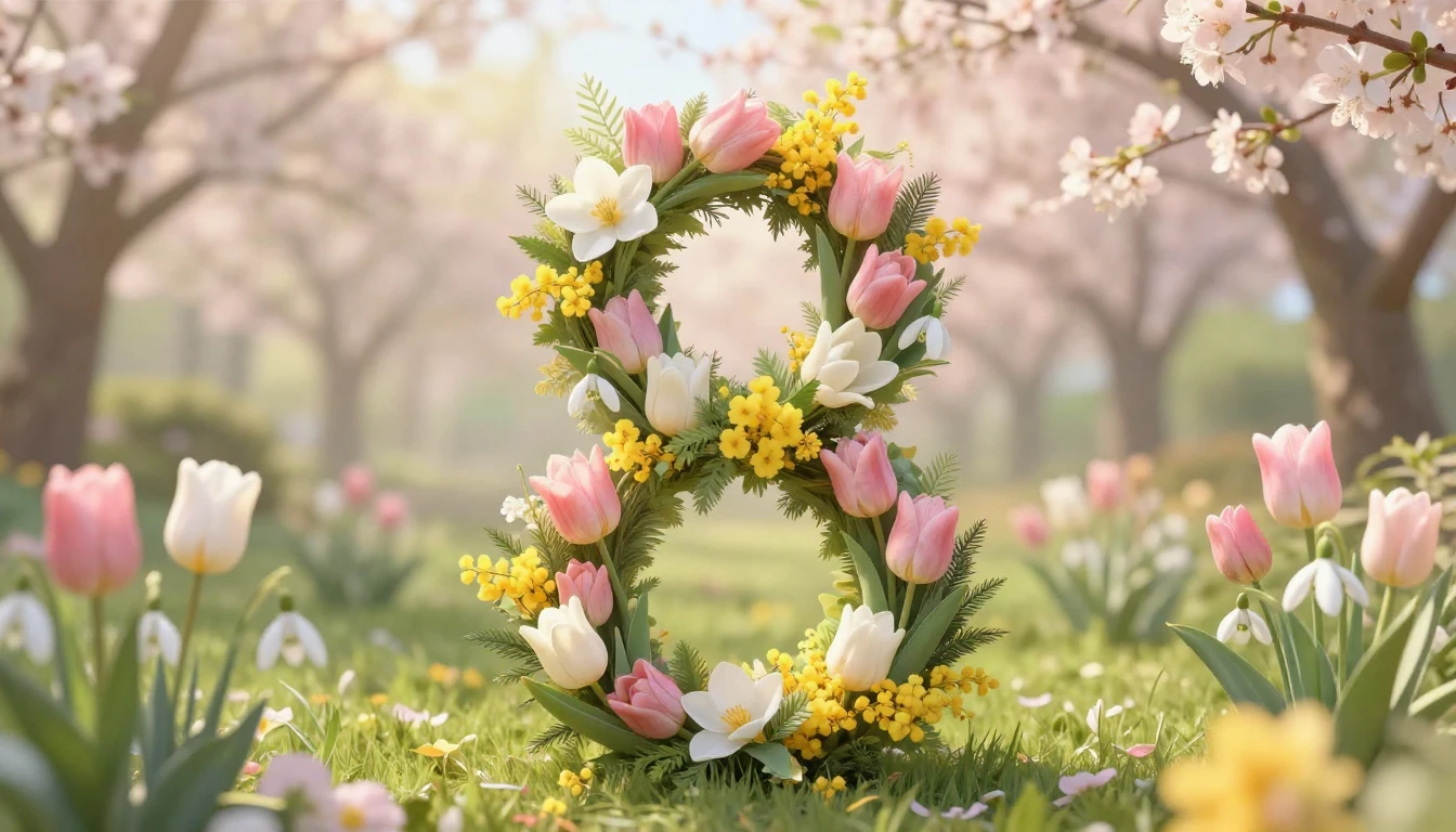 A soft and dreamy artistic composition celebrating Internati...