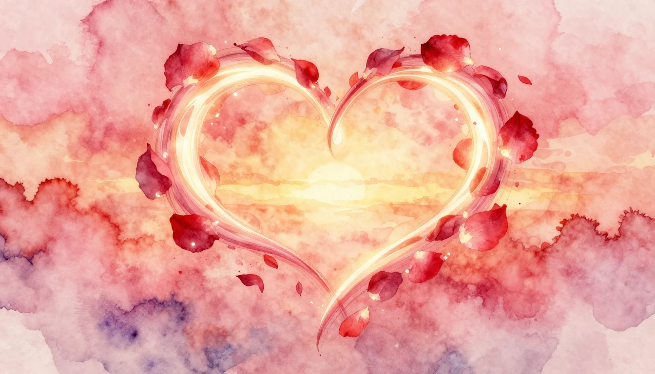 A romantic and ethereal watercolor painting representing ete...