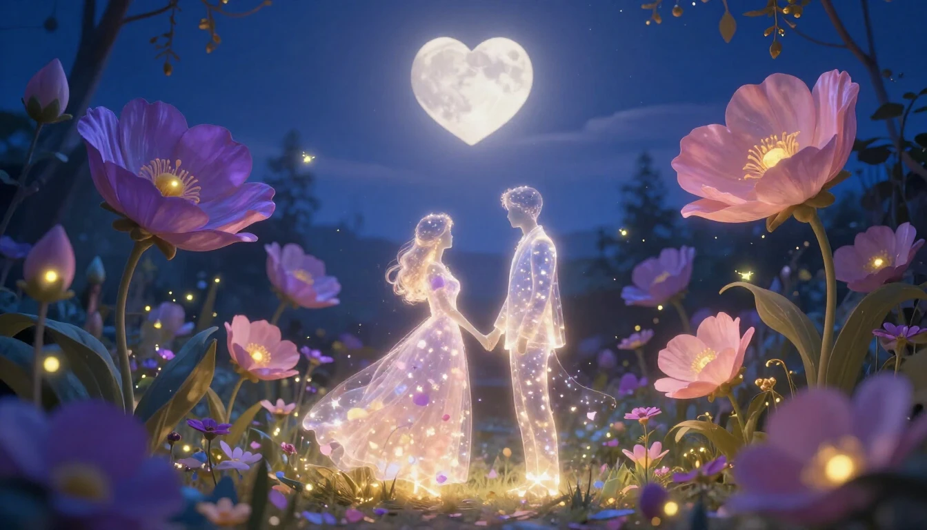 A romantic and whimsical scene depicting a secret garden at ...