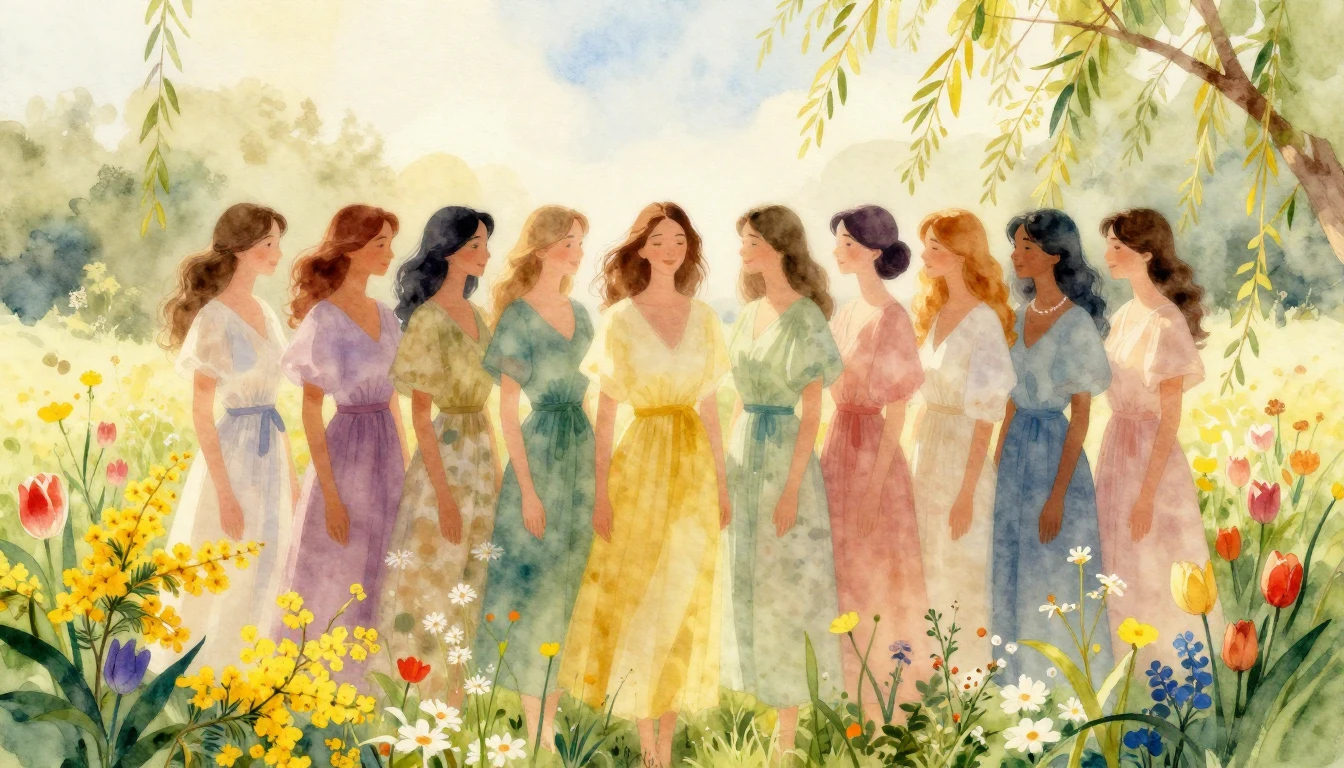 A breathtaking watercolor painting celebrating womanhood and...