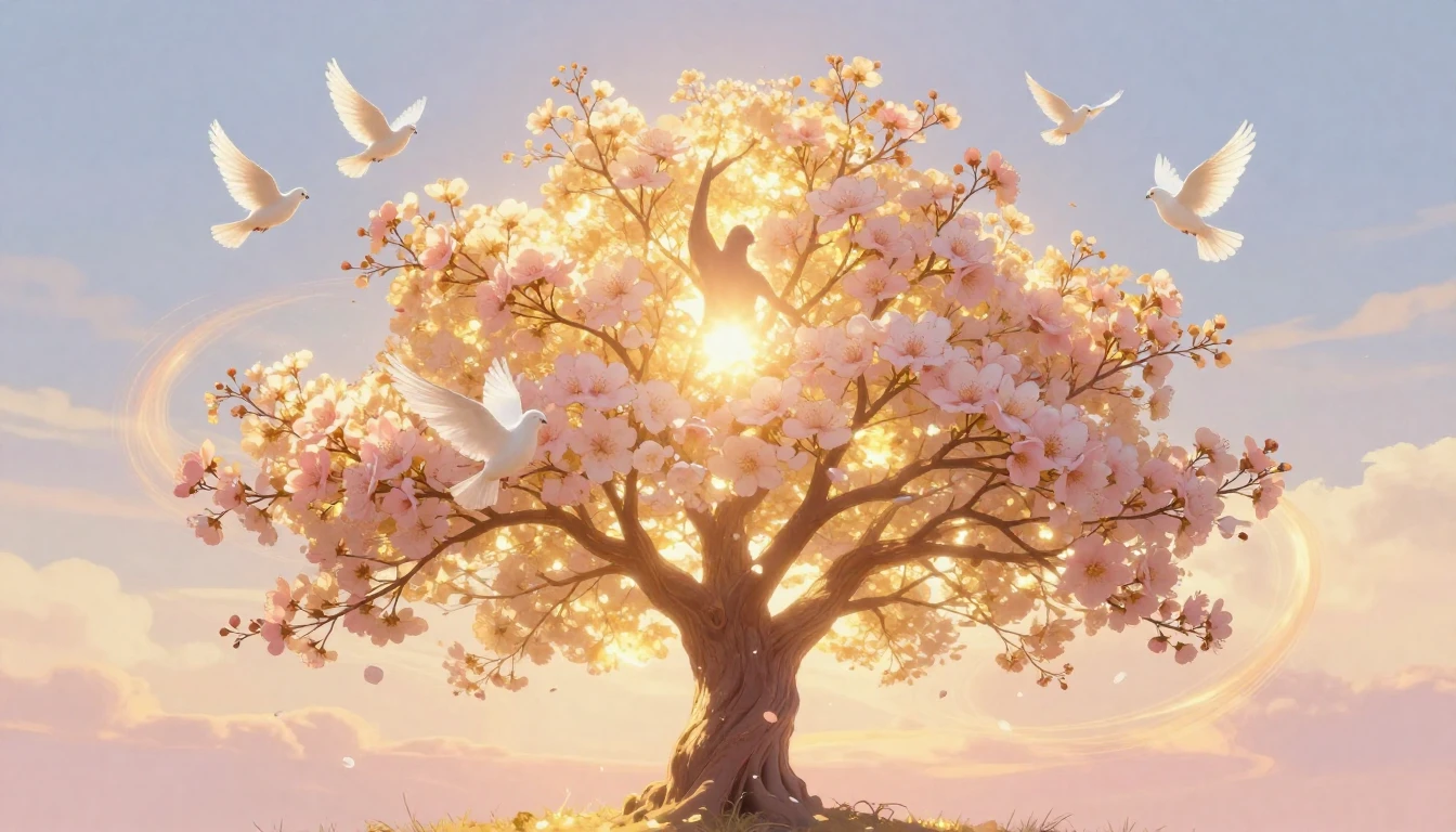 A beautiful, symbolic illustration celebrating femininity, s...