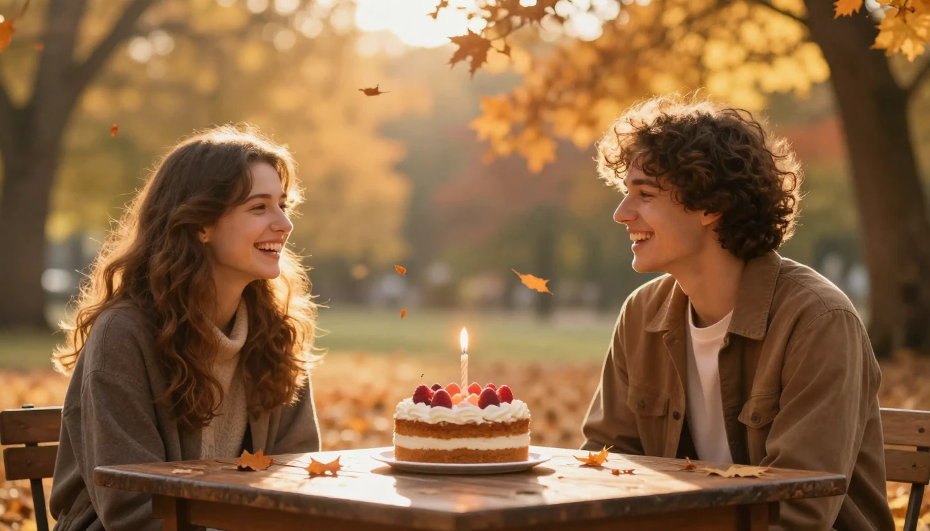 A warm and heartwarming scene of two friends sharing a joyfu...