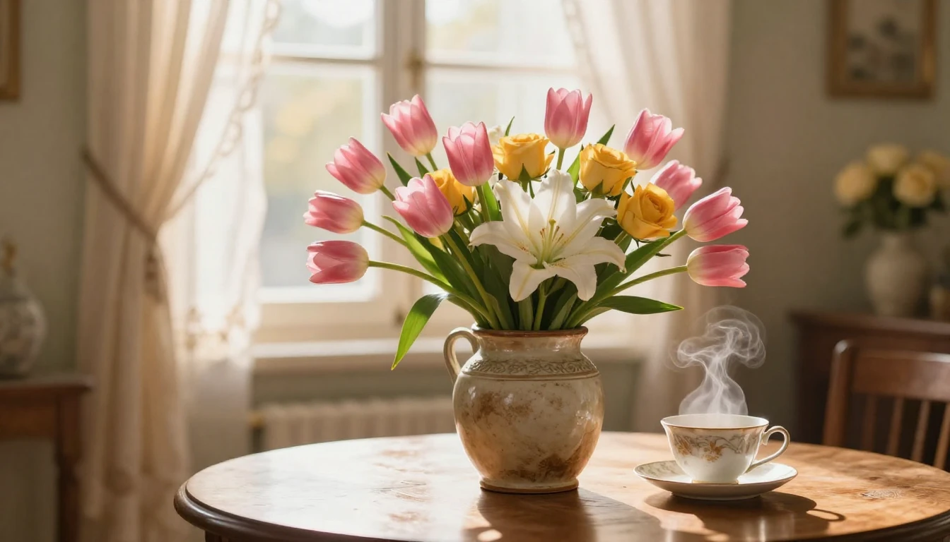 A heartwarming and cozy scene for International Women's Day....