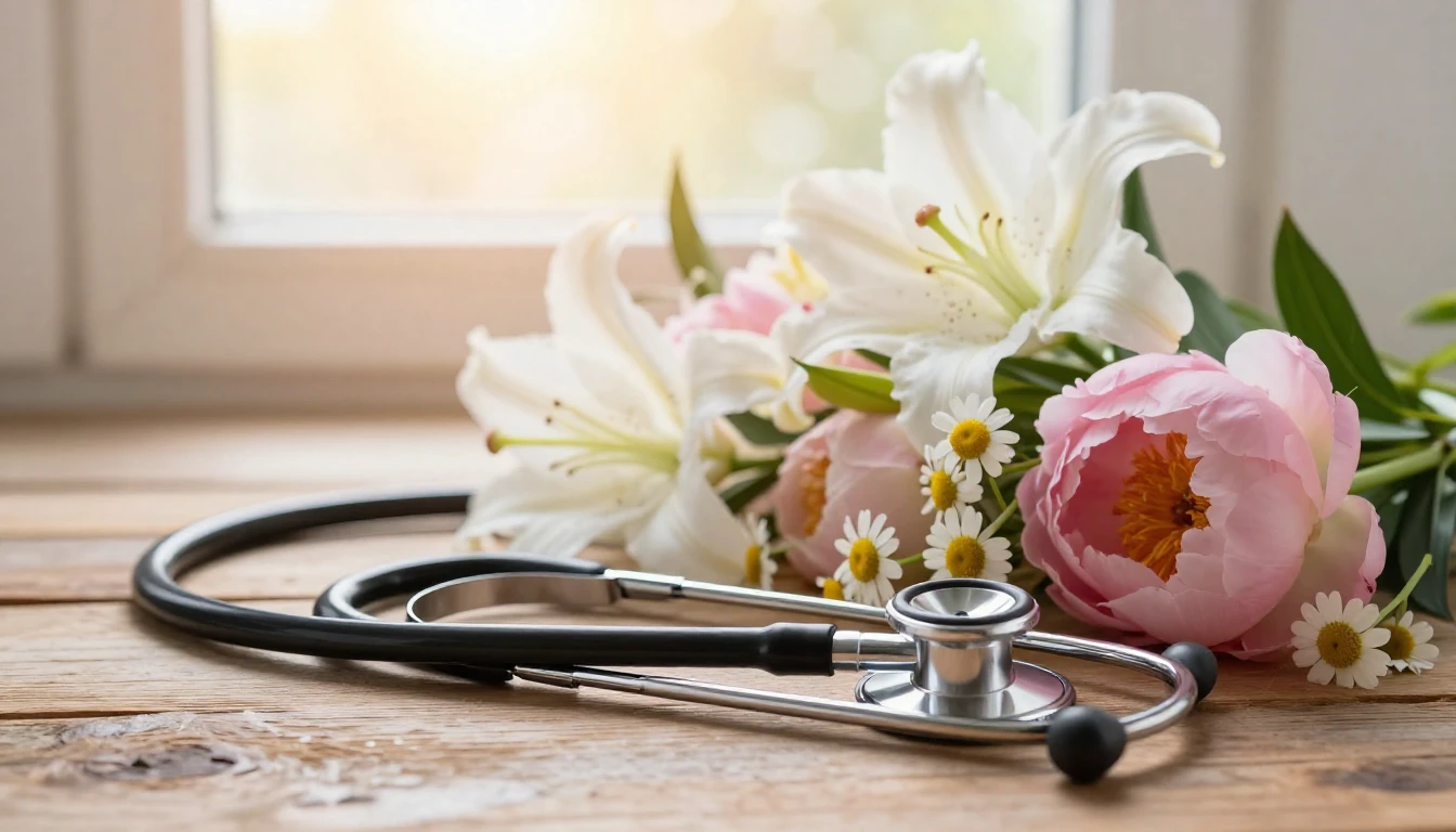 A professional medical stethoscope gently resting on a rusti...