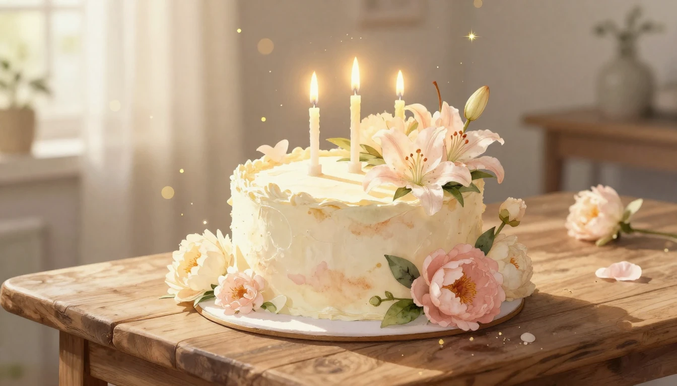 A warm and celebratory scene featuring a beautifully decorat...