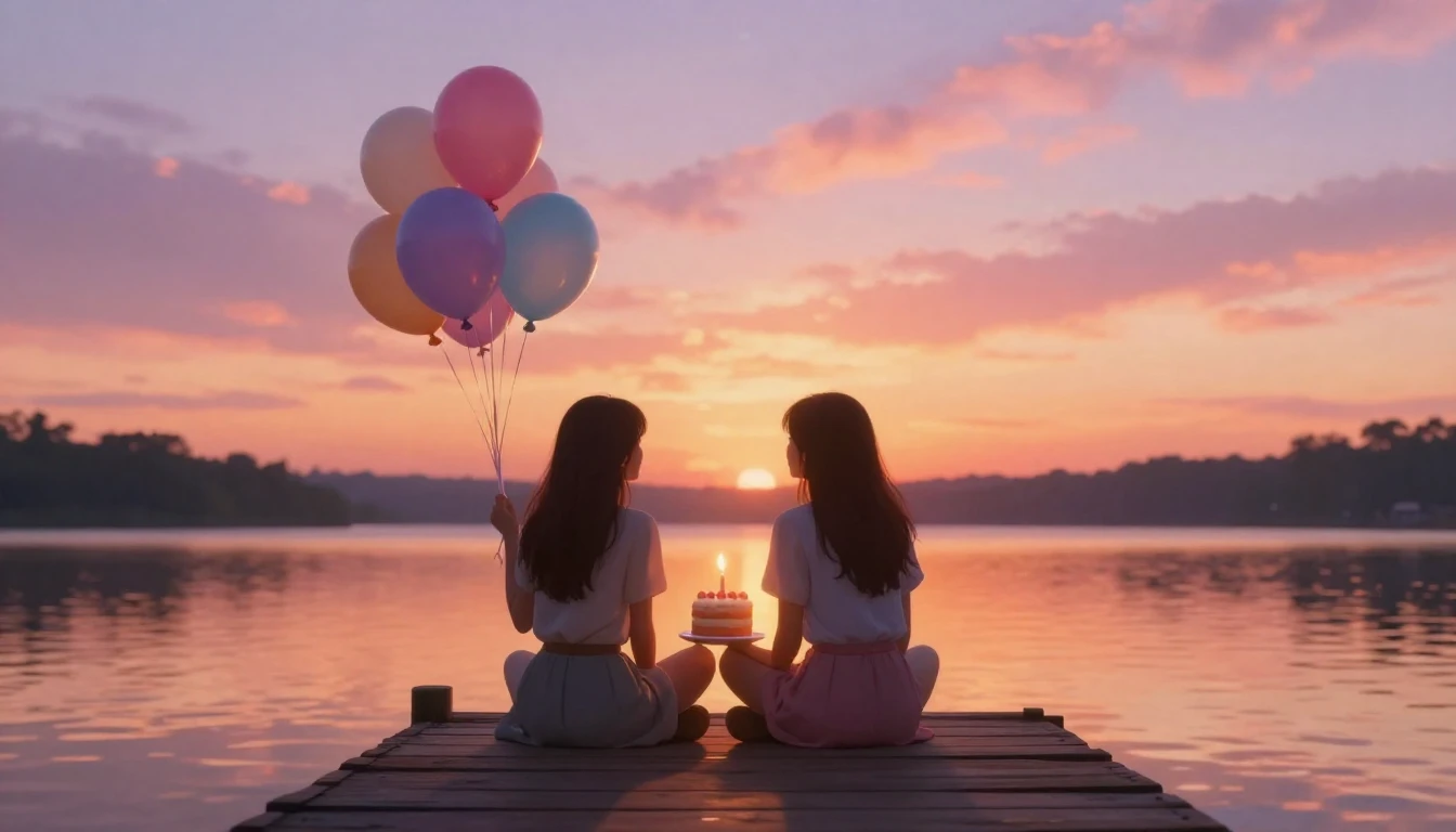 A heartwarming and festive scene celebrating a deep friendsh...