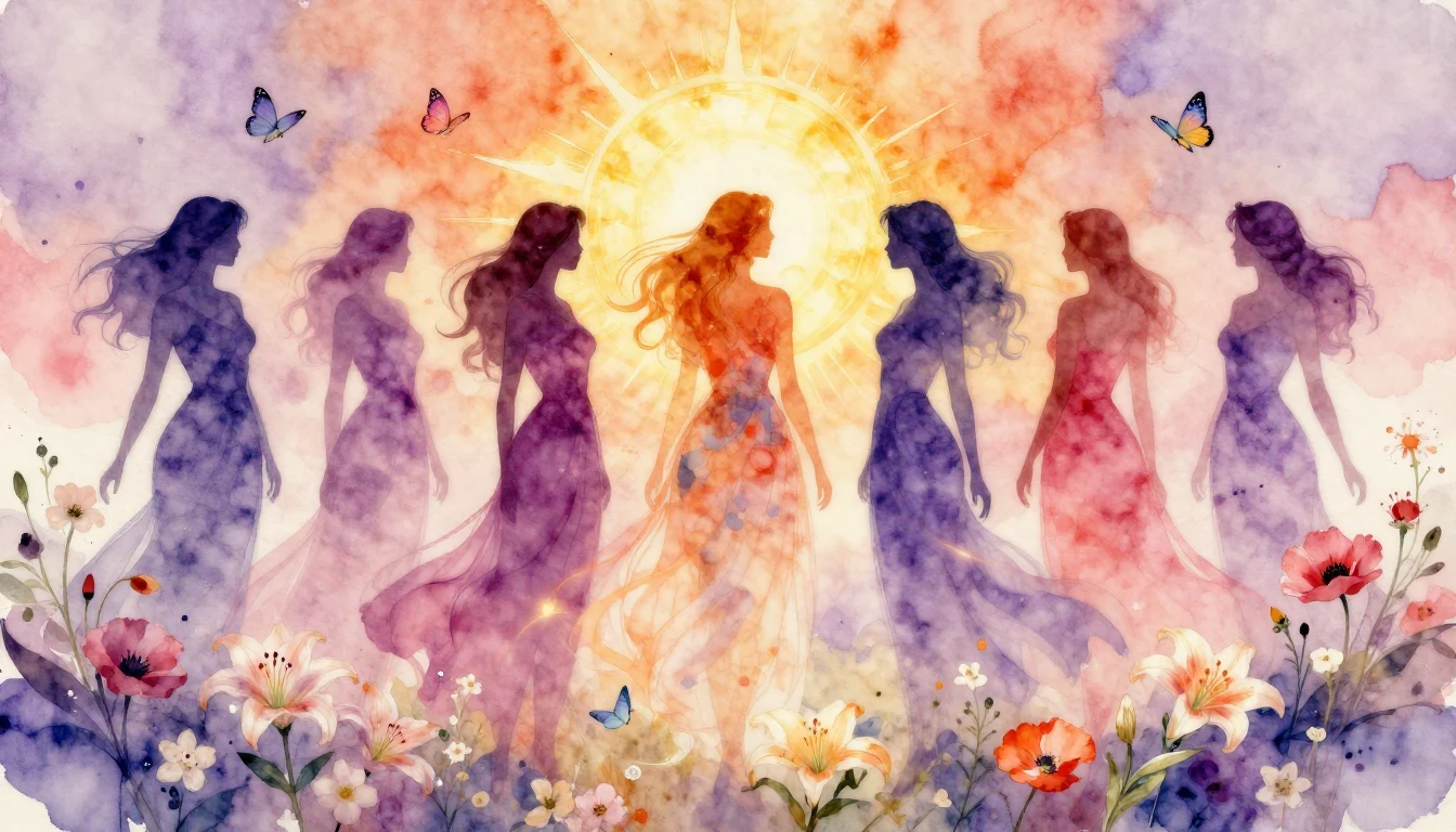 A breathtaking watercolor painting celebrating the essence o...