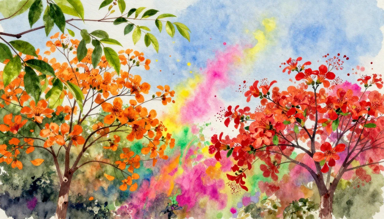 A vibrant watercolor painting capturing the essence of the S...