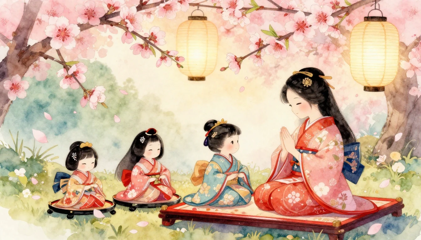 A beautiful and delicate watercolor illustration celebrating...