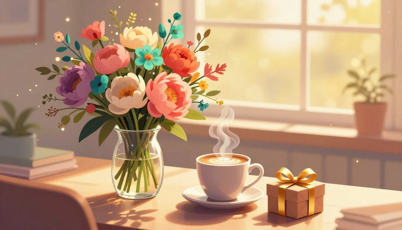 A vibrant digital art illustration capturing a warm, celebra...