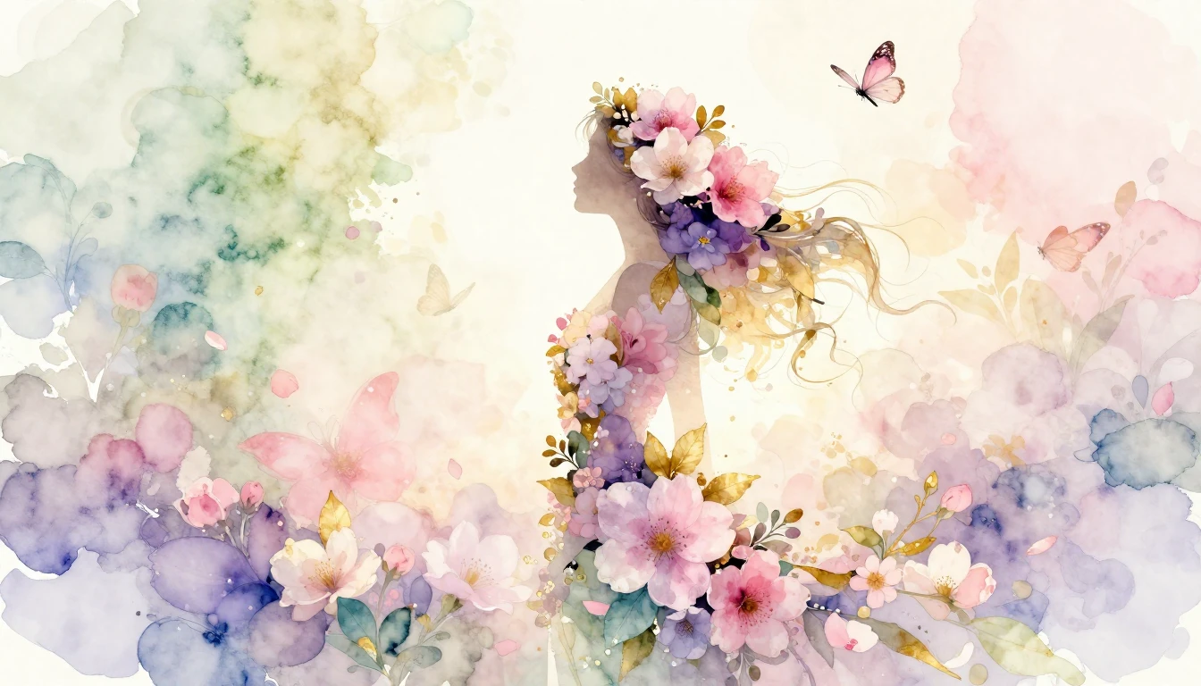 A stunning watercolor illustration celebrating spring and fe...