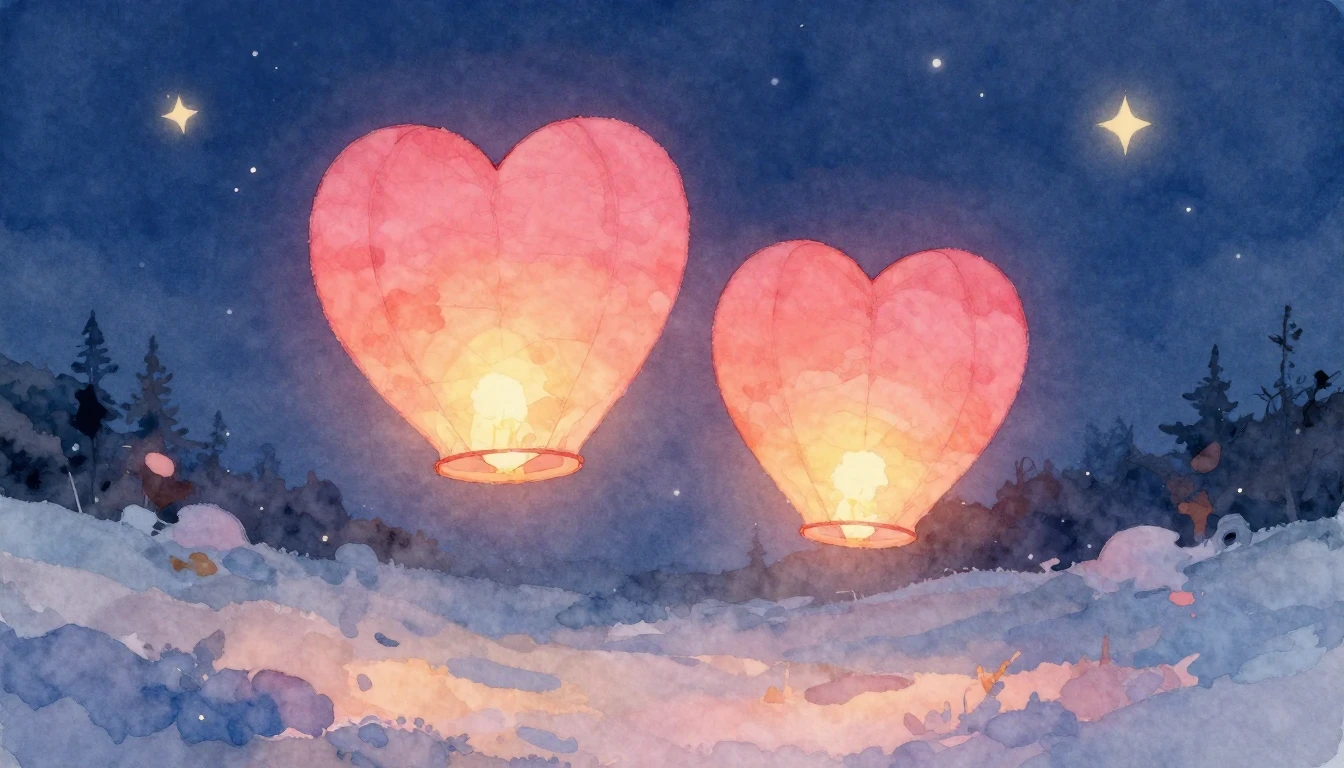 A soft and romantic watercolor painting representing eternal...