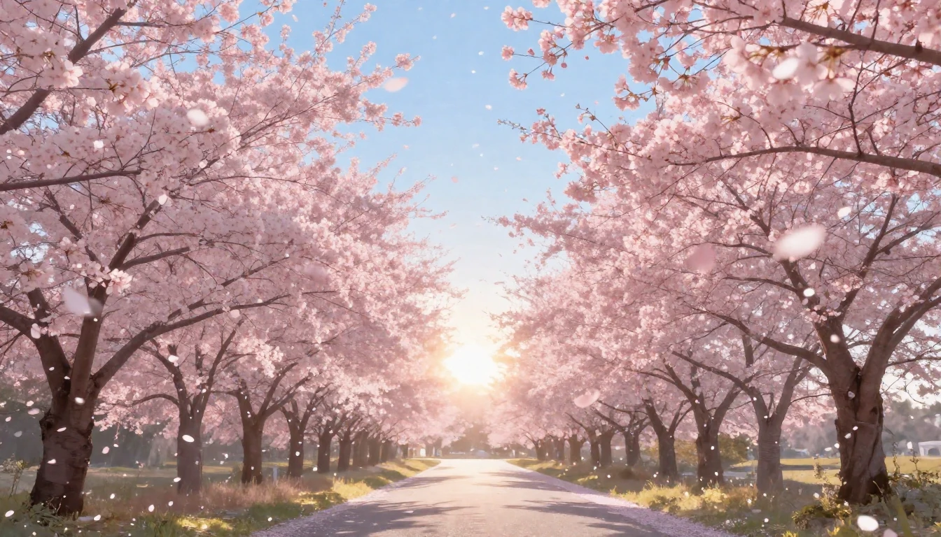 A breathtakingly beautiful landscape of a quiet path during ...