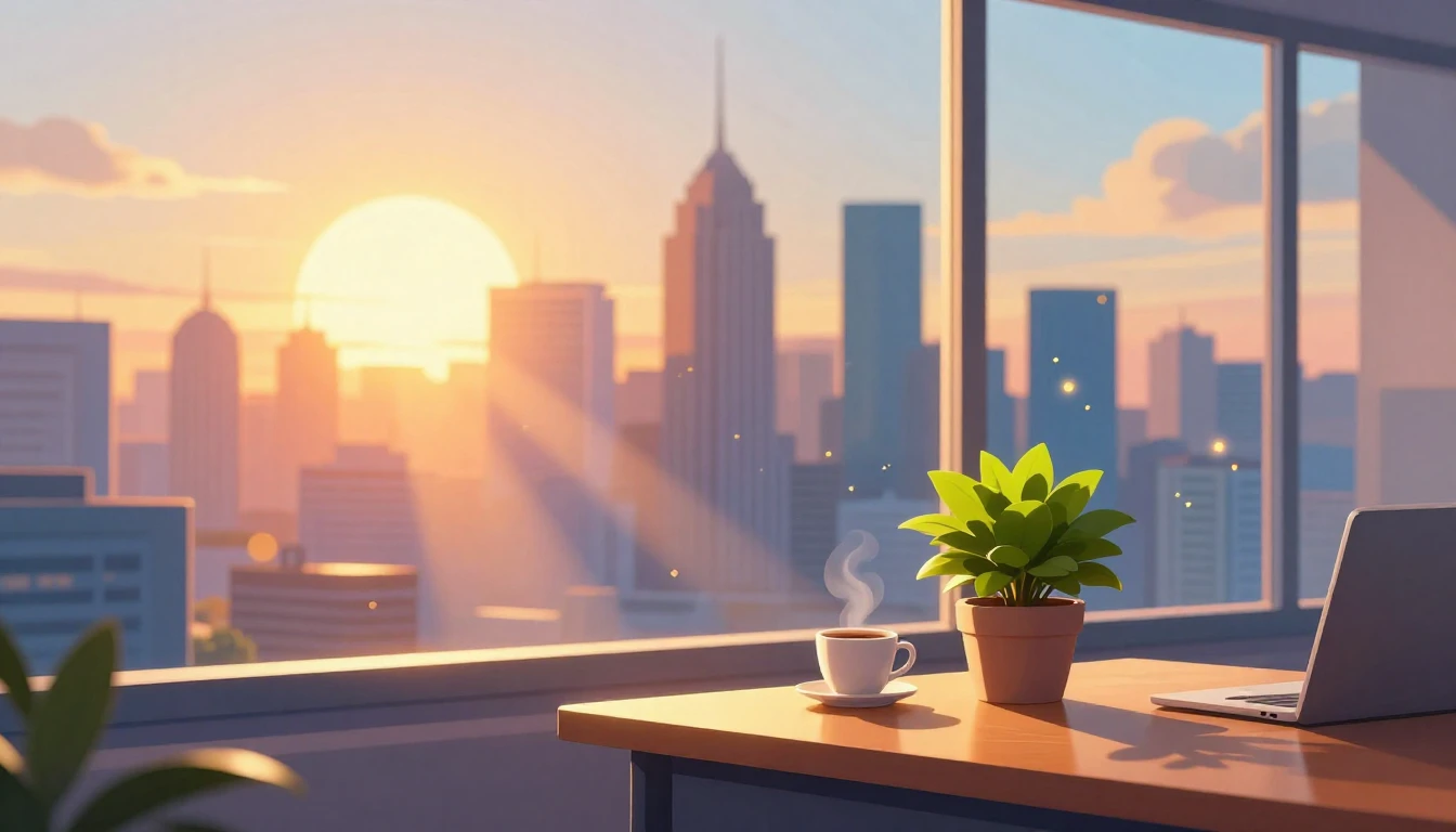 A vibrant digital art illustration symbolizing a fresh start...