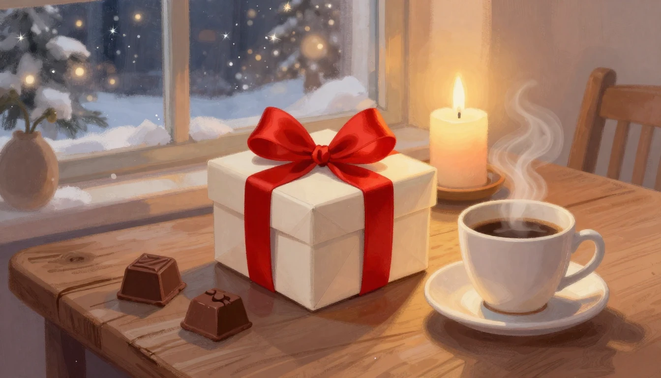 A romantic and cozy Valentine's Day still life composition. ...