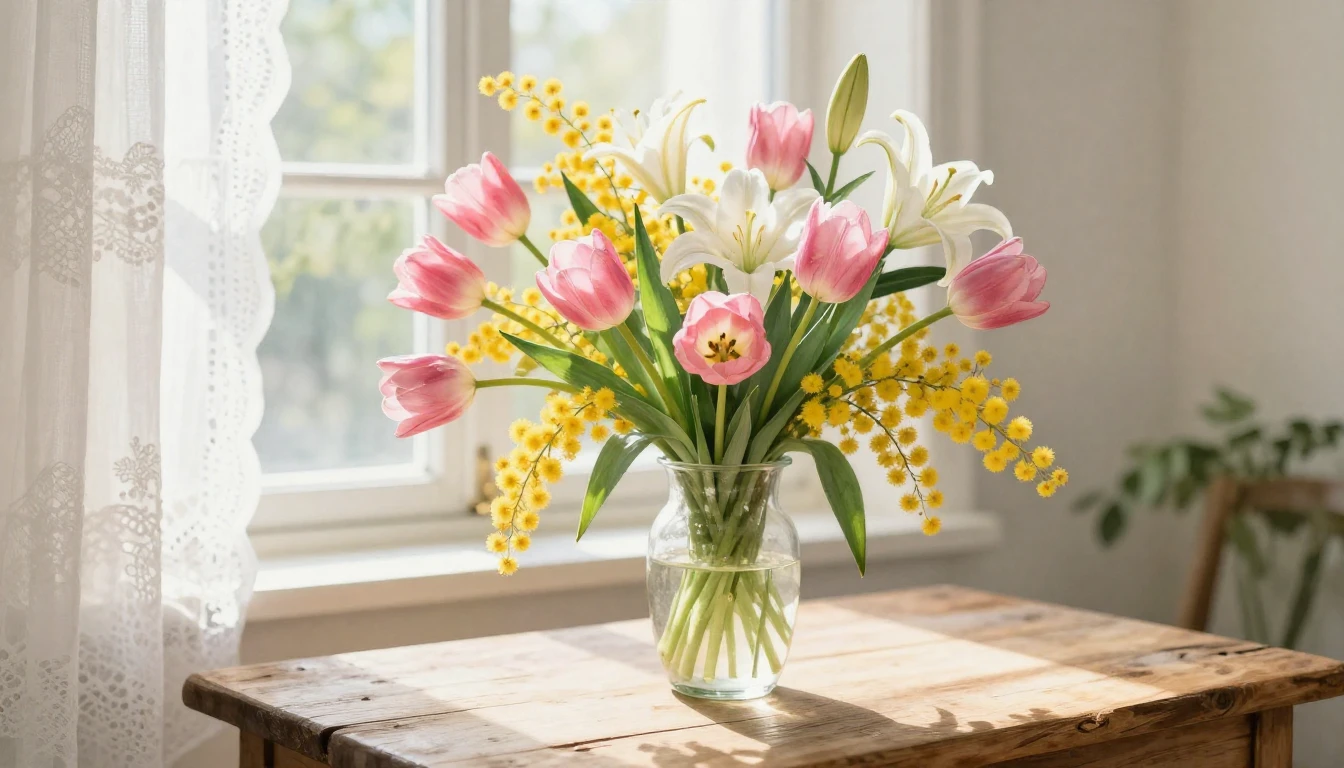 A beautiful and heartwarming watercolor painting of a lush s...