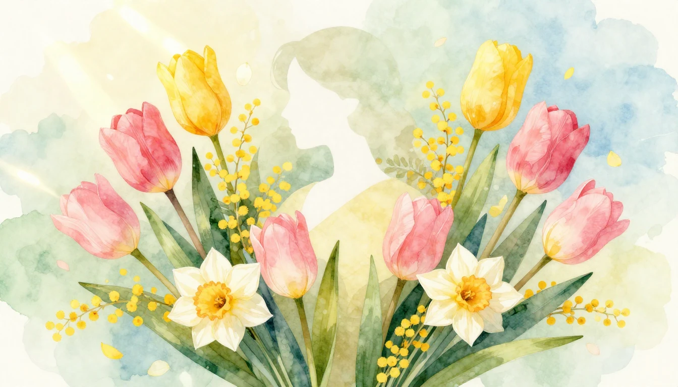 A soft and elegant watercolor illustration representing Wome...