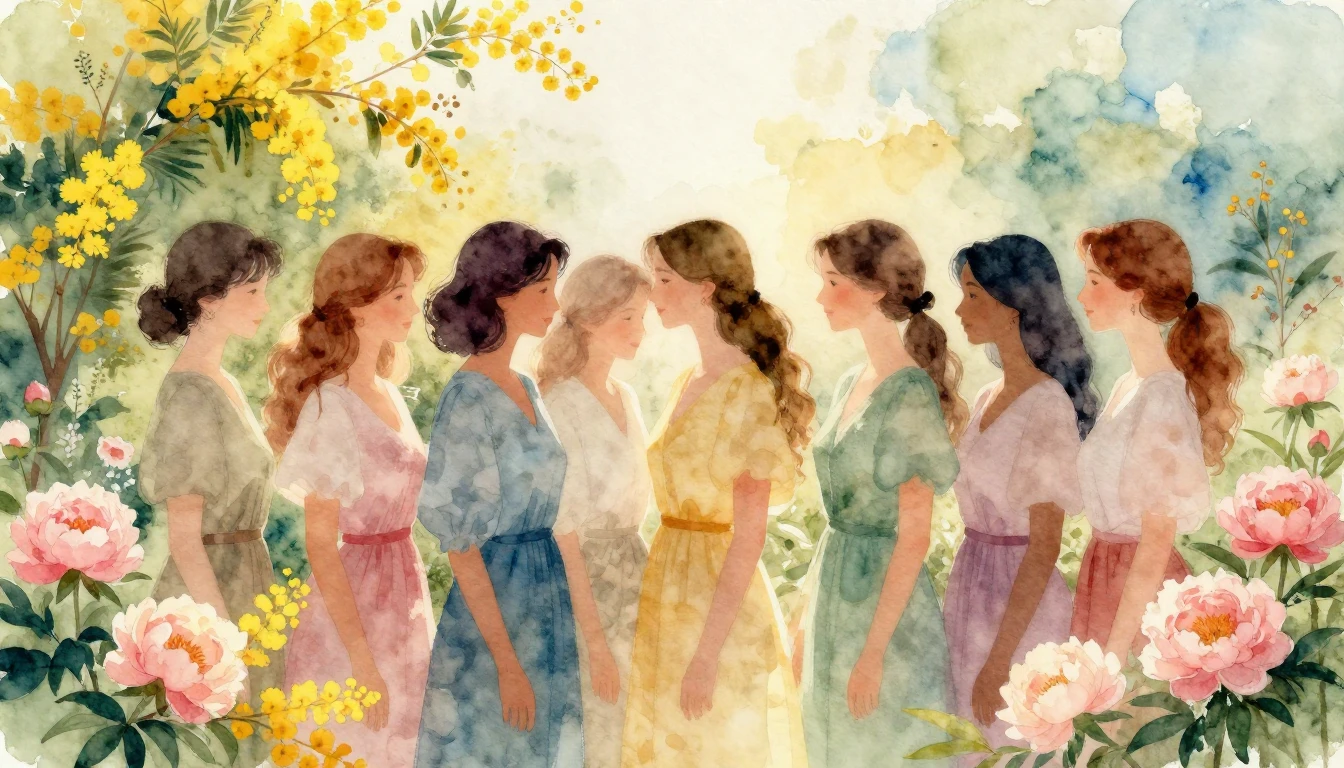 A beautiful watercolor painting celebrating International Wo...