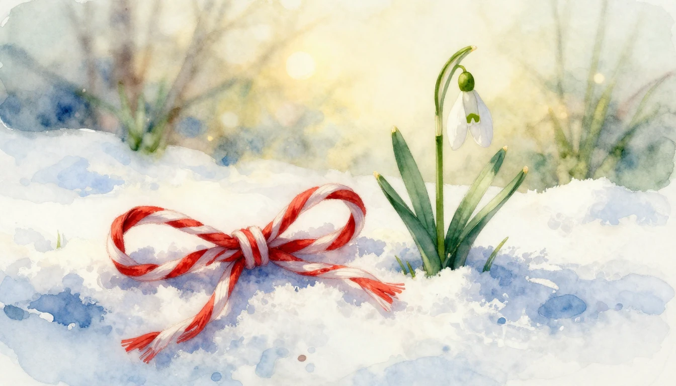 A delicate and soft watercolor painting depicting a traditio...