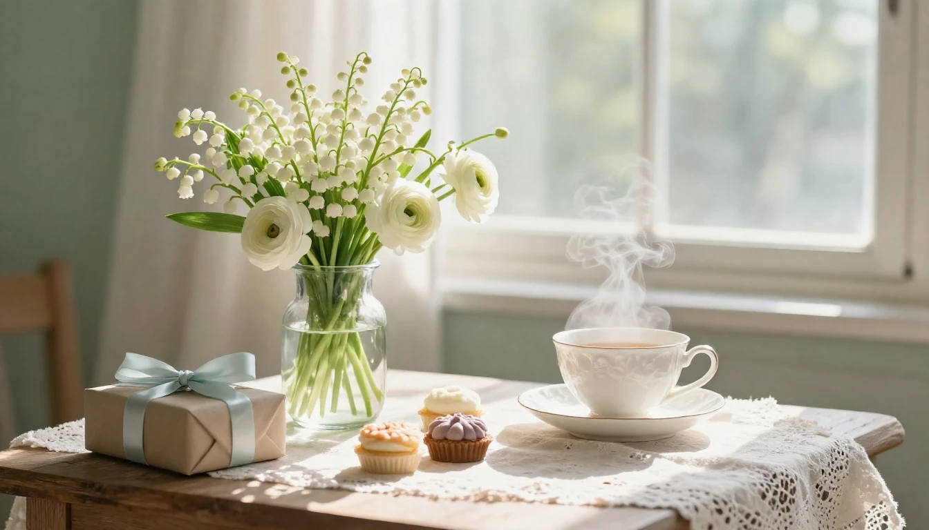 A serene and heartwarming scene capturing the essence of gra...