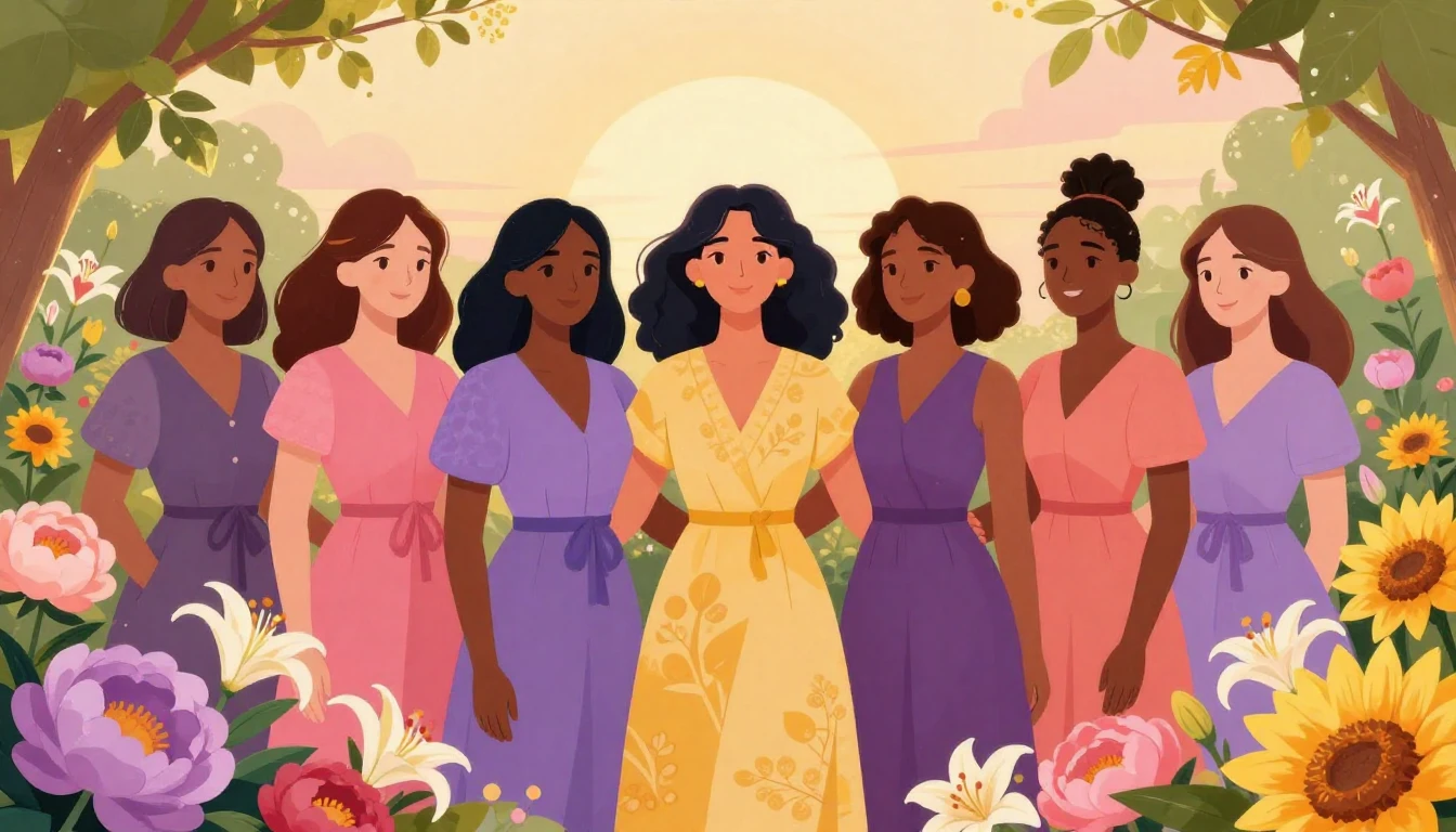 A vibrant and empowering illustration celebrating Internatio...