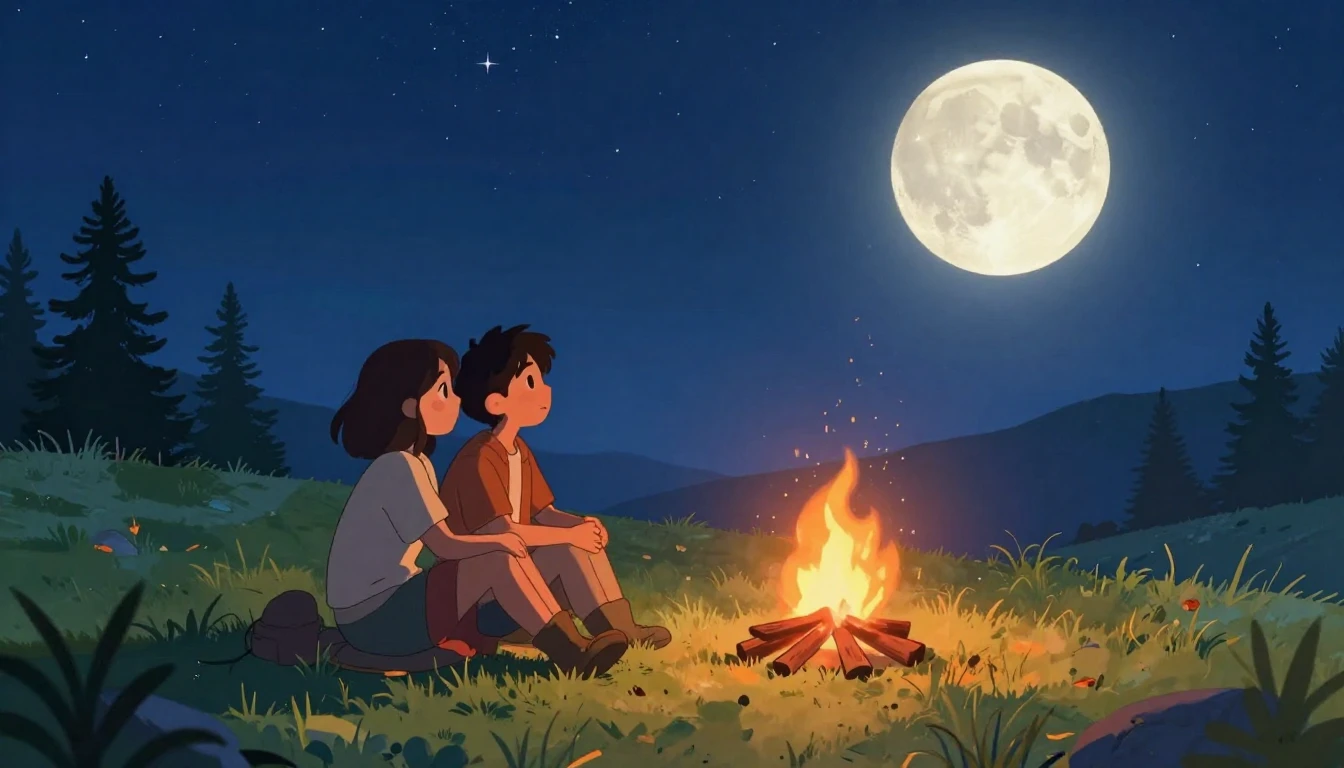 A heartwarming scene of two best friends sitting together on...