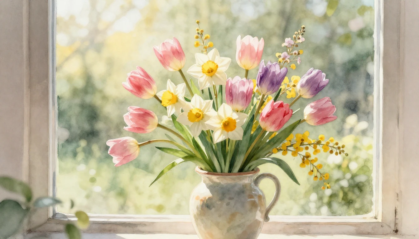 A gentle and emotional watercolor painting representing the ...