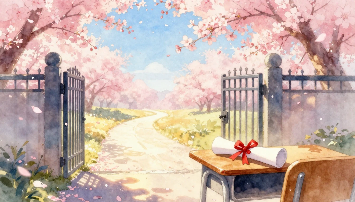 A soft and dreamy watercolor illustration depicting an open ...