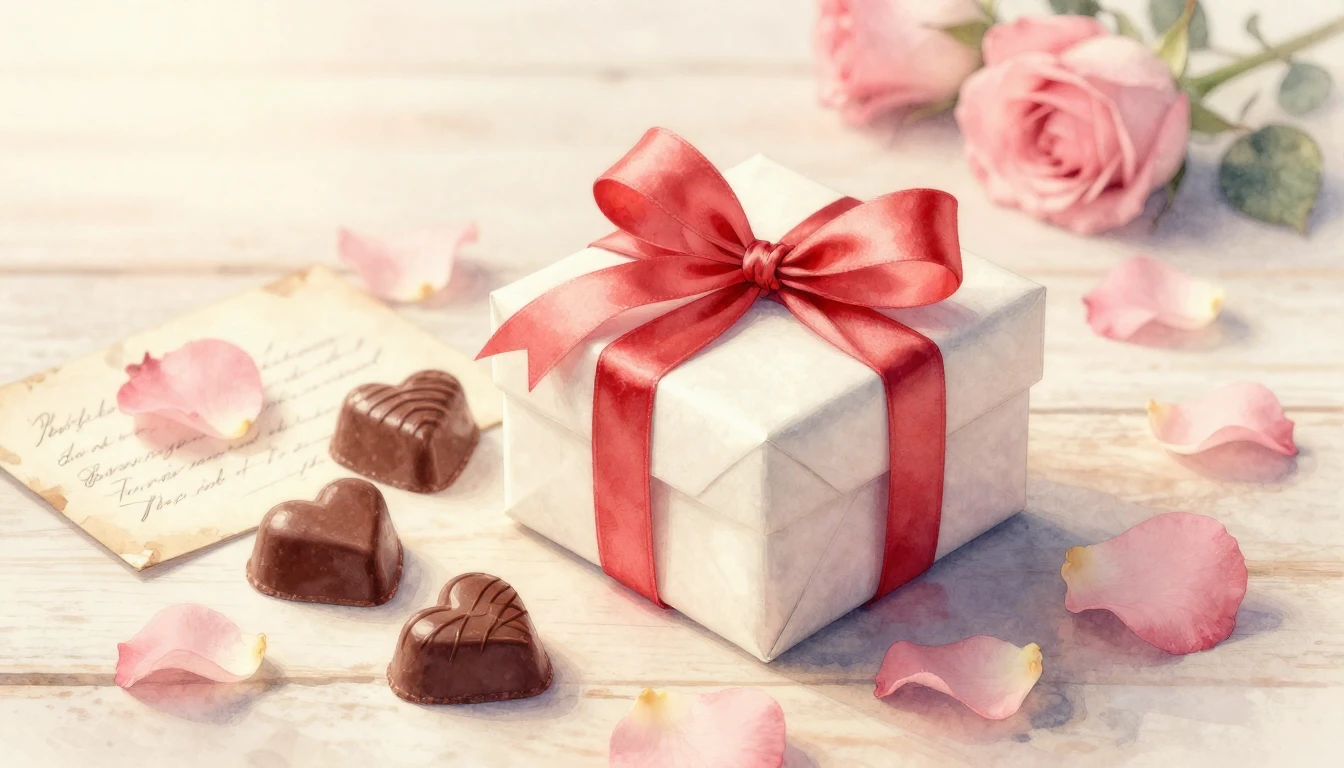 A soft and romantic watercolor composition focused on a beau...