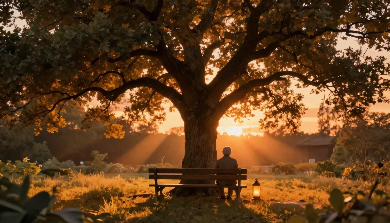 A heartwarming and evocative artistic illustration depicting...