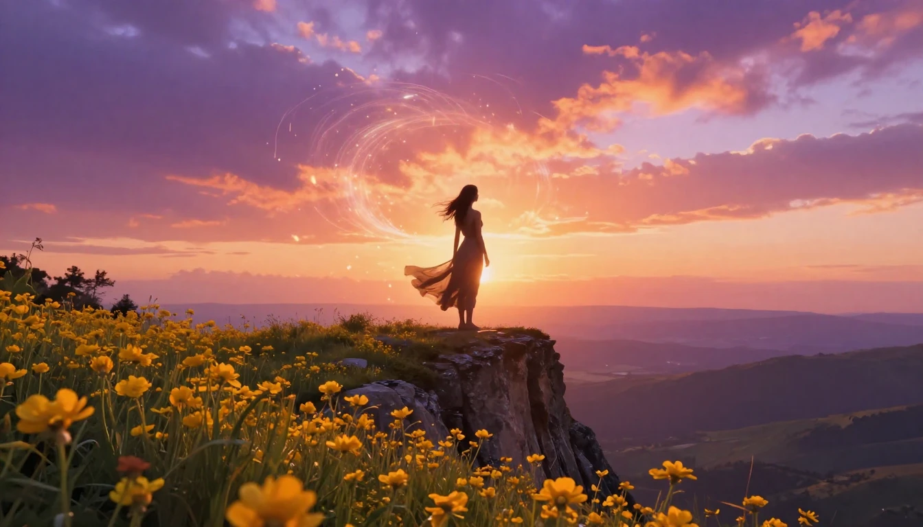 A powerful and ethereal digital art piece featuring a silhou...