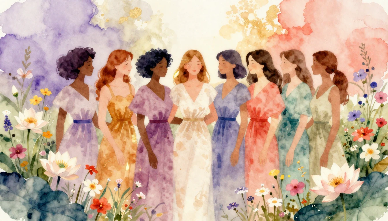 A breathtaking watercolor illustration celebrating Internati...