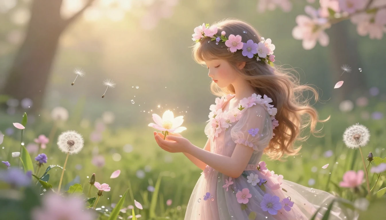 A beautiful, heartwarming illustration of a gentle motherly ...