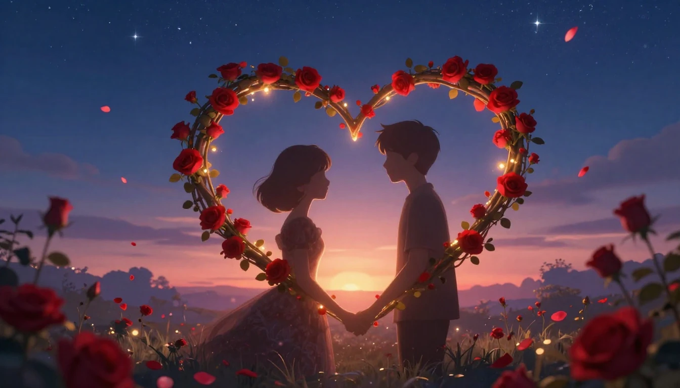 A romantic and dreamy illustration depicting a secret garden...